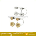 AAA CZ Stone Crystal Clay Paved Stud Earrings